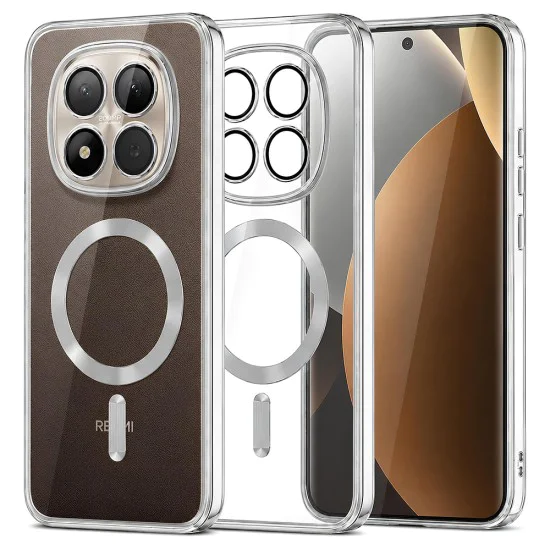 Калъф за Xiaomi Redmi Note 15 Pro+ 5G / Poco M8 Pro 5G - Luxury Crystal MagSafe - Techsuit - Сребрист
