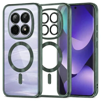 Калъф за Xiaomi Redmi Note 15 5G / Note 15 4G / Poco M8 5G - Luxury Crystal MagSafe - Techsuit - Зелен