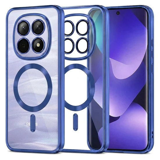 Калъф за Xiaomi Redmi Note 15 5G / Note 15 4G / Poco M8 5G - Luxury Crystal MagSafe - Techsuit - Син