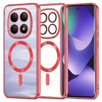 Калъф за Xiaomi Redmi Note 15 5G / Note 15 4G / Poco M8 5G - Luxury Crystal MagSafe - Techsuit - Червен
