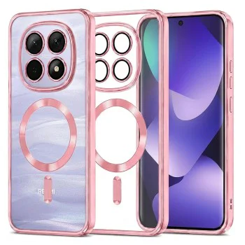 Калъф за Xiaomi Redmi Note 15 5G / Note 15 4G / Poco M8 5G - Luxury Crystal MagSafe - Techsuit - Розов