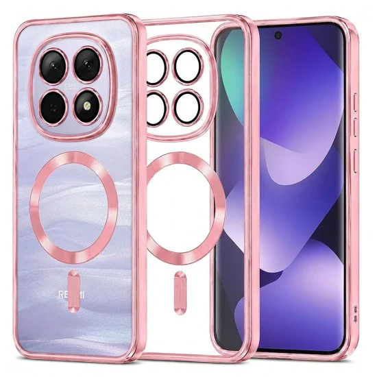 Калъф за Xiaomi Redmi Note 15 5G / Note 15 4G / Poco M8 5G - Luxury Crystal MagSafe - Techsuit - Розов