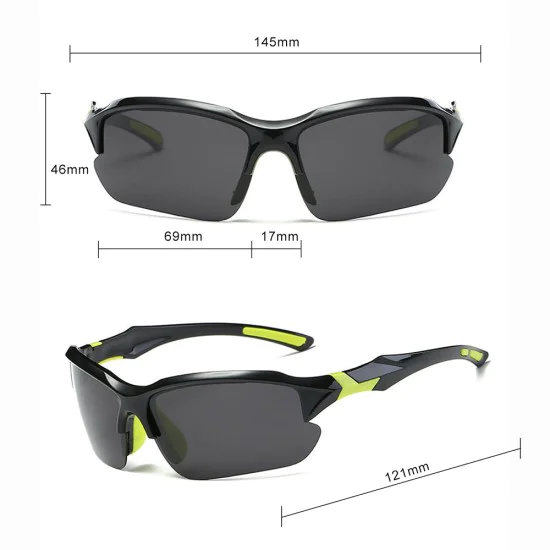 Велосипедни очила Techsuit Bike Glasses (9301) - спортни, с UV защита - Черен / Син