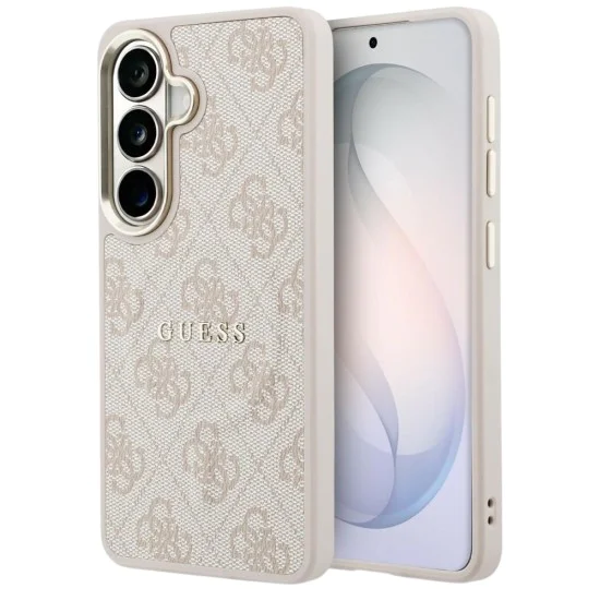 Калъф за Samsung Galaxy S26 - 4G Embossed Ring MagSafe - Guess - Розов
