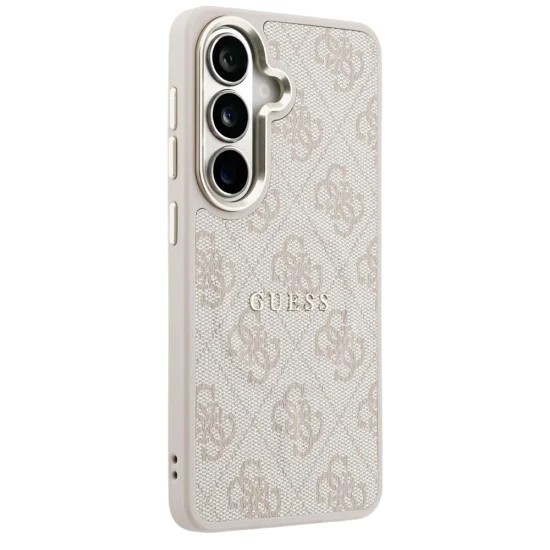 Калъф за Samsung Galaxy S26 - 4G Embossed Ring MagSafe - Guess - Розов