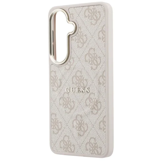 Калъф за Samsung Galaxy S26 - 4G Embossed Ring MagSafe - Guess - Розов