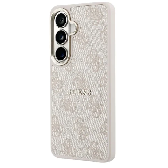 Калъф за Samsung Galaxy S26 - 4G Embossed Ring MagSafe - Guess - Розов