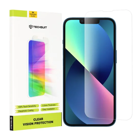 Протектор за iPhone 13 / iPhone 13 Pro / iPhone 14 - Clear Vision Glass - Прозрачен