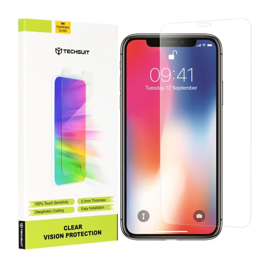 Протектор за iPhone X, iPhone 10 / iPhone XS / iPhone 11 Pro - Clear Vision Glass - Прозрачен