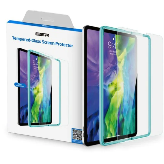 Калъф за iPad Air 4 / 5 (2020 / 2022) / iPad Pro 11 (2018 / 2020 / 2021 / 2022) - ESR закалено стъкло 9H - прозрачно
