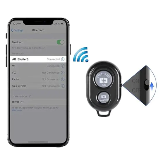 Селфи стик с дистанционно управление - Bluetooth управление (RMC-01) - черно