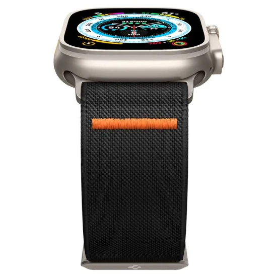 Каишка за Apple Watch 1/2/3/3/4/4/5/5/5/6/6/7/8/7/8/9/10/SE/SE/SE 2/Ultra/Ultra 2 ( 42/44/44/45/46/49 мм) - Spigen Fit Lite Ultra - Черен