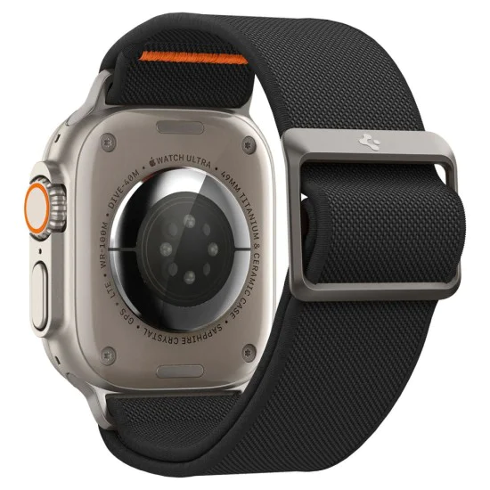 Каишка за Apple Watch 1/2/3/3/4/4/5/5/5/6/6/7/8/7/8/9/10/SE/SE/SE 2/Ultra/Ultra 2 ( 42/44/44/45/46/49 мм) - Spigen Fit Lite Ultra - Черен