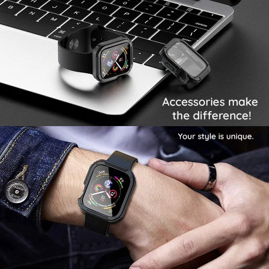 Протектор за Apple Watch 1 / 2 / 3 (38mm) + Протектор - Lito Watch Armor 360 - Син