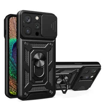 Калъф за iPhone 14 Pro Max - CamShield Series - черен