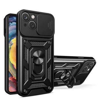 Калъф за iPhone 14 - CamShield Series - черен