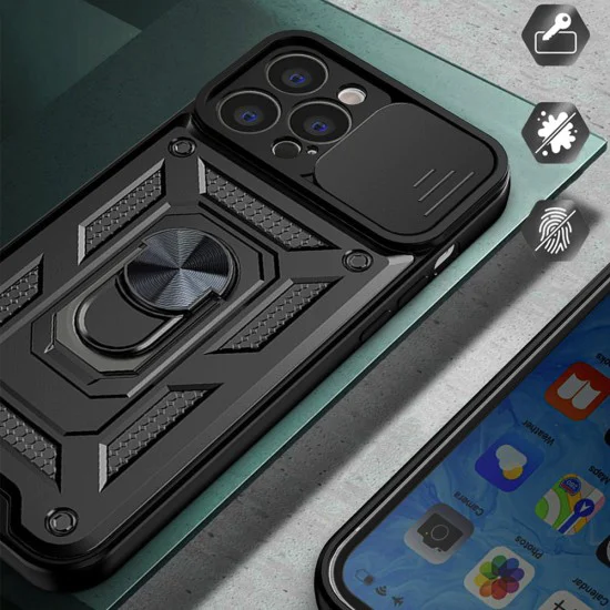 Калъф за iPhone 13 Pro - CamShield Series - черен
