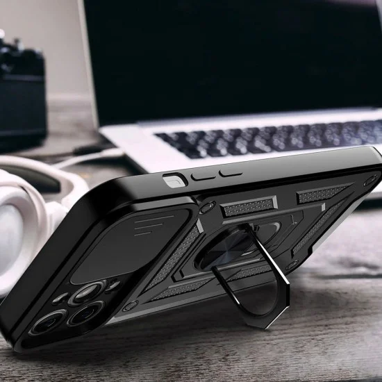 Калъф за iPhone 13 Pro - CamShield Series - черен