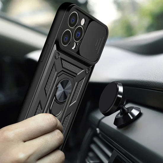 Калъф за iPhone 13 Pro - CamShield Series - черен