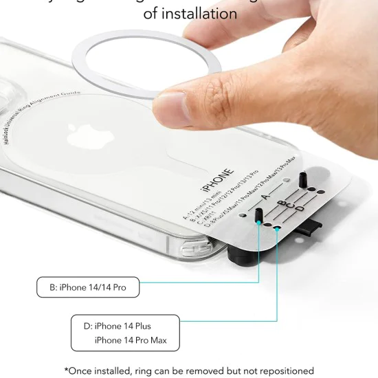 MagSafe HaloLock Charging Ring Adapter (комплект 2) - ESR Universal Ring 360 - Бял