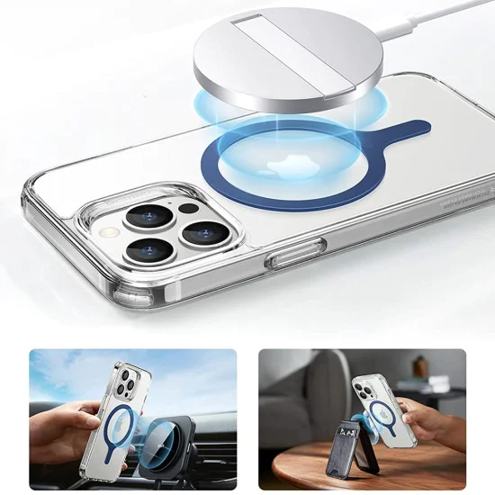 Адаптер за пръстен за зареждане MagSafe HaloLock MagSafe HaloLock (комплект от 2) - ESR Universal Ring 360 - син