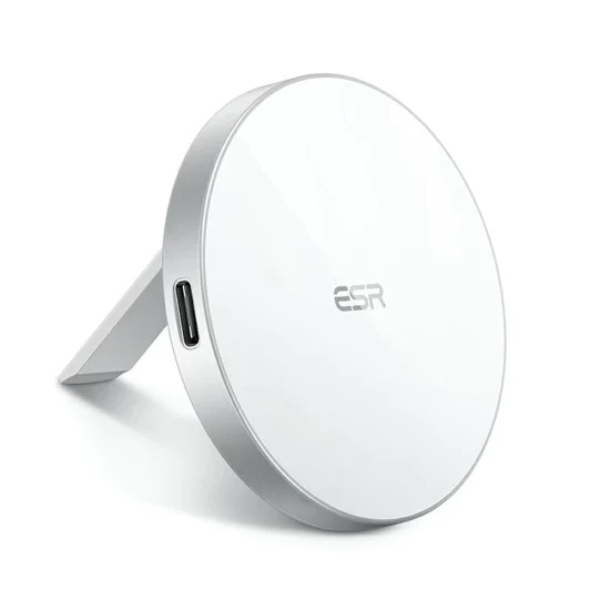 Безжично зарядно устройство със стойка, съвместимо с MagSafe - ESR HaloLock - бяло