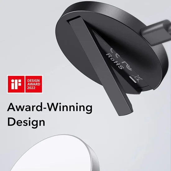Безжично зарядно устройство със стойка, съвместимо с MagSafe - ESR HaloLock - бяло
