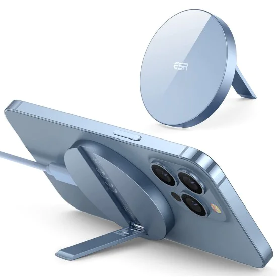 Безжично зарядно устройство със стойка, съвместимо с MagSafe - ESR HaloLock - Sierra Blue