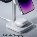 Зарядна станция MagSafe Apple с преносимо зарядно за часовник - ESR HaloLock - бяло