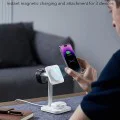 Зарядна станция MagSafe Apple с преносимо зарядно за часовник - ESR HaloLock - бяло