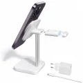 Зарядна станция MagSafe Apple с преносимо зарядно за часовник - ESR HaloLock - бяло