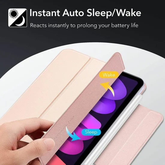 Калъф за iPad mini 6 (2021) / iPad mini 7 (2024) - ESR Rebound Magnetic - Розово злато