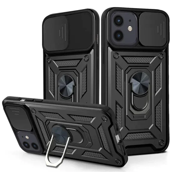 Калъф за iPhone 12 / iPhone 12 Pro - CamShield Series - черен