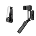 Gimbal Mini Selfie Selfie Stick с LED и статив, 70 см - (Q09) - Черен