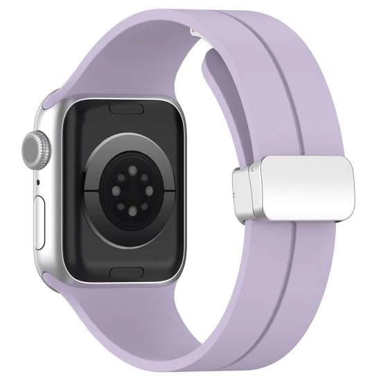 Каишка за часовник за Apple Watch 1/2/3/3/4/4/5/5/5/6/6/7/8/7/8/9/10/SE/SE/SE 2/Ultra/Ultra 2 (42/44/45/46/49 мм) - Каишка за часовник (W011) - Лилав