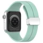 Каишка за Apple Watch 1/2/3/3/4/4/5/5/5/6/6/7/8/7/8/9/10/SE/SE/SE 2/Ultra/Ultra 2 ( 42/44/45/46/49 мм) - Каишка за часовник (W011) - Синьозелено