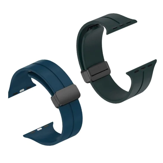 Каишка за Apple Watch 1/2/3/3/4/4/5/5/5/6/6/7/8/7/8/9/10/SE/SE/SE 2/Ultra/Ultra 2 ( 42/44/45/46/49 мм) - Каишка за часовник (W011) - Синьозелено