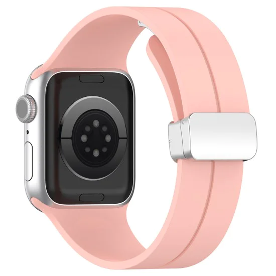 Каишка за Apple Watch 1/2/3/3/4/4/5/5/5/6/6/7/8/7/8/9/10/SE/SE/SE 2/Ultra/Ultra 2 ( 42/44/45/46/49 мм) - Каишка за часовник (W011) - Розов