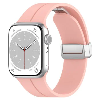 Каишка за Apple Watch 1/2/3/3/4/4/5/5/6/6/7/8/7/8/9/10/10/SE/SE 2 (38/40/41/42 mm ) - Каишка за часовник (W011) - Розова