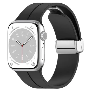 Каишка за Apple Watch 1/2/3/3/4/4/5/5/5/6/6/7/8/7/8/9/10/SE/SE/SE 2/Ultra/Ultra 2 ( 42/44/45/46/49 мм) - Каишка за часовник (W011) - Черен