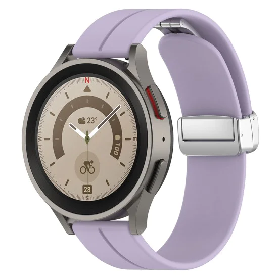 Каишка за Samsung Galaxy Watch 4/5/Active 2, Huawei Watch GT 3 (42mm)/GT 3 Pro (43mm) - Каишка за часовник (W011) - Лилав