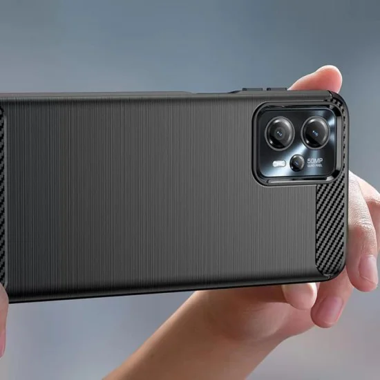 Калъф за Motorola Moto G13 / G23 - Carbon Silicone - Черен