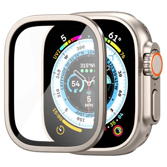 Протектор за Apple Watch Ultra / Ultra 2 - Spigen Glas.tR Slim Pro - Титан