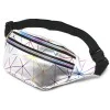 Спортна чанта за кръст Techsuit Casual Waist Bag (CWB1) - с колан, три джоба - Сребриста
