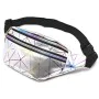 Спортна чанта за кръст Techsuit Casual Waist Bag (CWB1) - с колан, три джоба - Сребриста