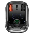 FM модулатор със зарядно за кола 2x USB, Type-C, Bluetooth MP3 Player - Baseus S-13 (CCMT000101) - Черен