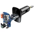 FM модулатор със зарядно за кола 2x USB, Type-C, Bluetooth MP3 Player - Baseus S-13 (CCMT000101) - Черен