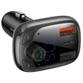 FM модулатор със зарядно за кола 2x USB, Type-C, Bluetooth MP3 Player - Baseus S-13 (CCMT000101) - Черен