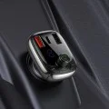 FM модулатор със зарядно за кола 2x USB, Type-C, Bluetooth MP3 Player - Baseus S-13 (CCMT000101) - Черен