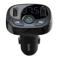 Зарядно за кола с FM модулатор 2xUSB, 3.4A - Baseus T Typed S-09A (CCMT000001) - черно
